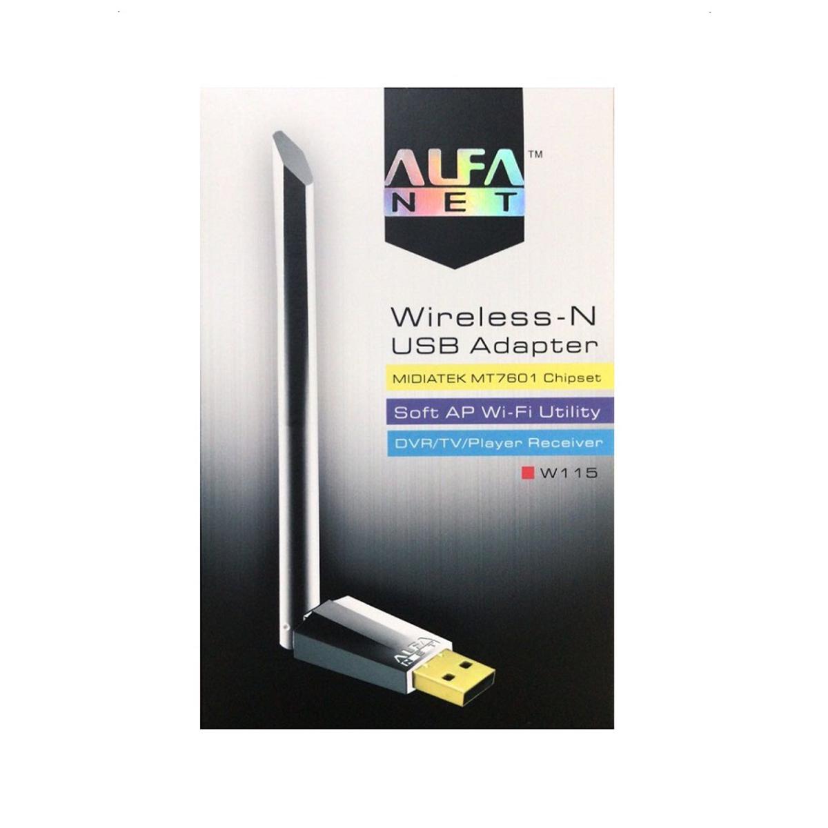 Picture of Alfa Net WiFi Fixed 3DBi Antenna Wireless-N USB Adapter- W115