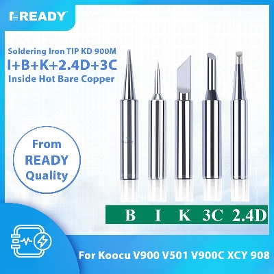 Picture of Soldering Iron TIP KD 900M I+B+K+2.4D+3C Type 5Pcs Pure Copper Soldering Iron Head Set Inside Hot Bare Copper using Koocu V900 V501 V900C XCY 908 and Same Type Iron- Each 1 pcs Picture of Soldering Iron TIP KD 900M I+B+K+2.4D+3C Type 5Pcs Pure Copper Soldering Iron Head Set Inside Hot Bare Copper using Koocu V900 V501 V900C XCY 908 and Same Type Iron- Each 1 pcs