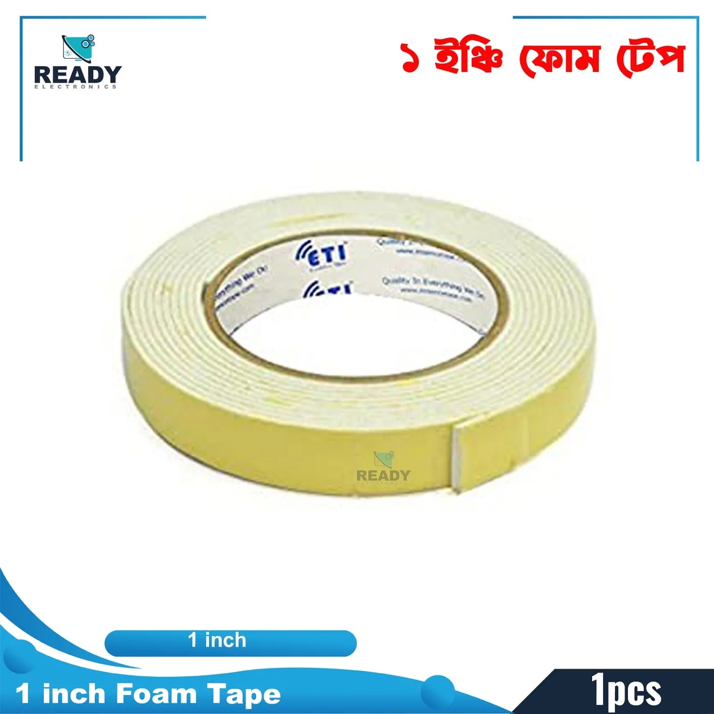 Picture of Versatile Bonding Solution: 1 Inch Double-Sided Foam Tape with Strong Adhesive – Easy Application and Maintenance"