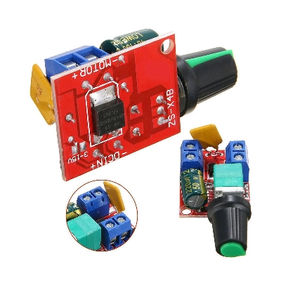 Picture of DC Motor PWM Speed Controller 3V-35V Speed Control Switch LED Dimmer-5 A - Easily Adjust and Control Motor Speed and LED Brightness - Reliable Picture of DC Motor PWM Speed Controller 3V-35V Speed Control Switch LED Dimmer-5 A - Easily Adjust and Control Motor Speed and LED Brightness - Reliable