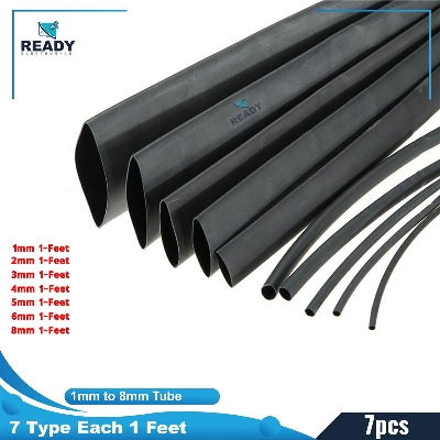 Picture of Heat Shrink Tube (1mm, 2mm, 3mm, 4mm, 5mm, 6mm & 8mm) Combo Pack