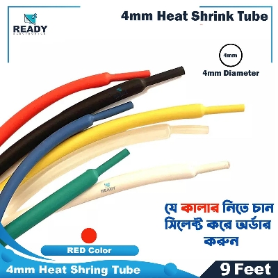 Picture of 4mm Heat Shrink Tube 9 Feet Heat Shrink Tubing Electrical Connection Wire Cable Wrap Waterproof Shrinkage Polyolefin Sleeve Kit Heat Shrink Tubes