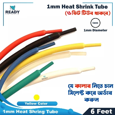 Picture of 1mm Heat Shrink Tube 6 Feet Heat Shrink Tubing Electrical Connection Wire Cable Wrap Waterproof Shrinkage Polyolefin Sleeve Kit Heat Shrink Tubes