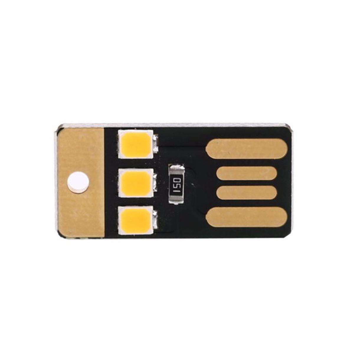 Picture of 0.2W 5V SMD Mini Pocket Card USB Power 3 LED Keychain Night Light for Power Bank Computer Laptop