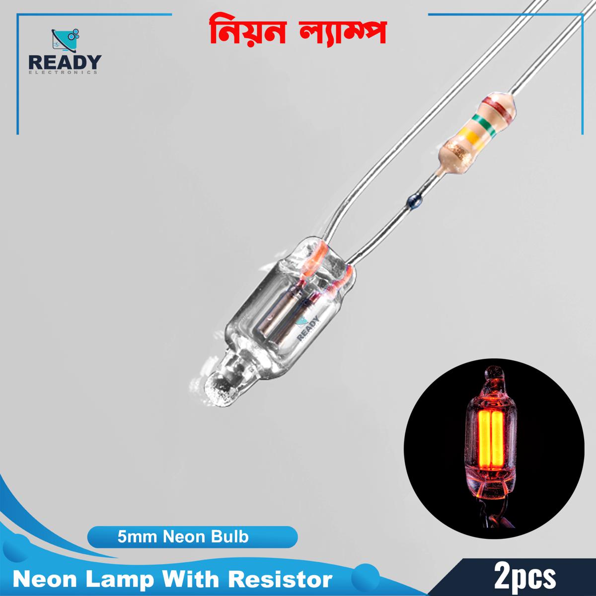 Picture of Neon Bulb Environmental Protection Neon, Neon Light 5mm * 13mm 60v~220v neon bulb