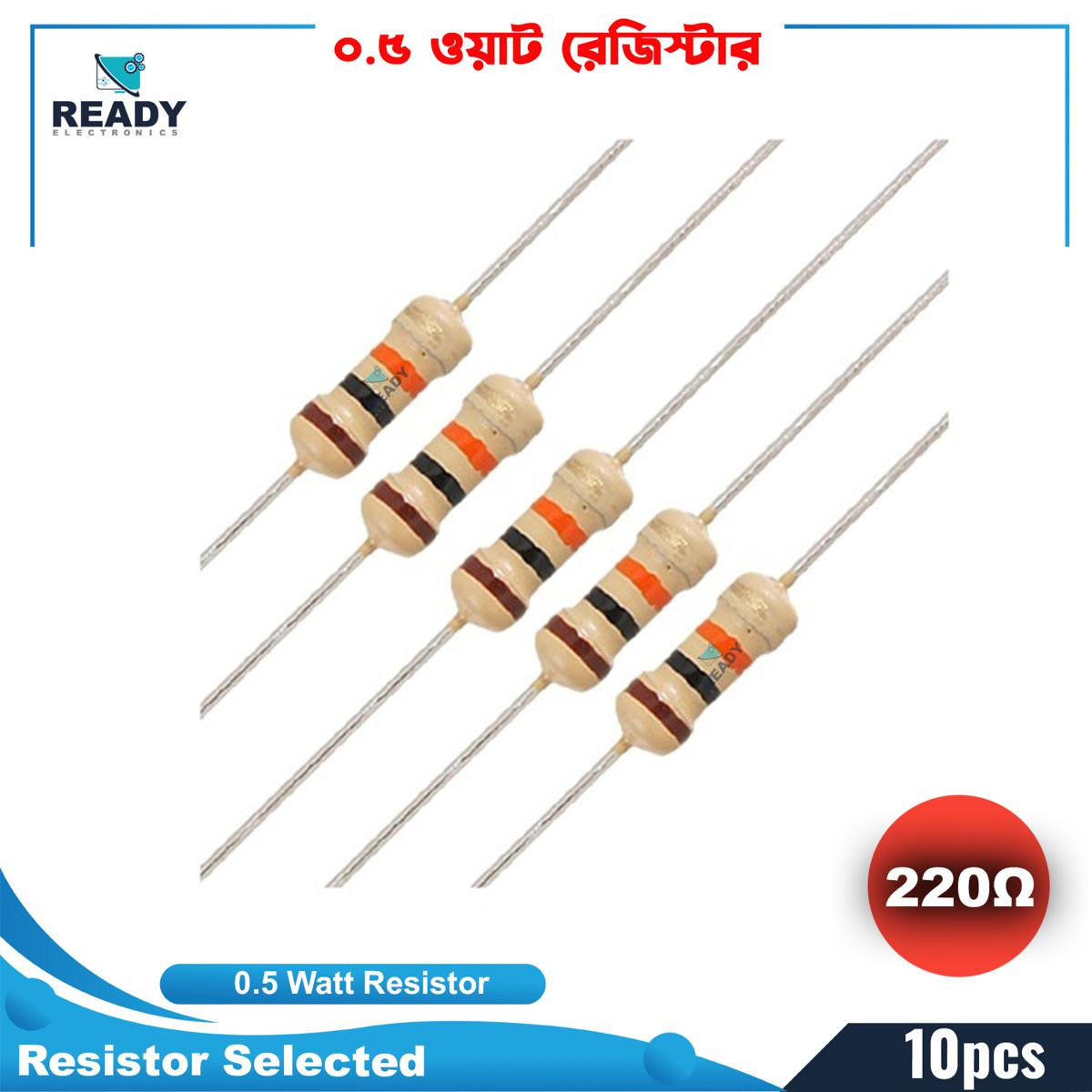 Picture of 0.5W Carbon Film Resistor 5%