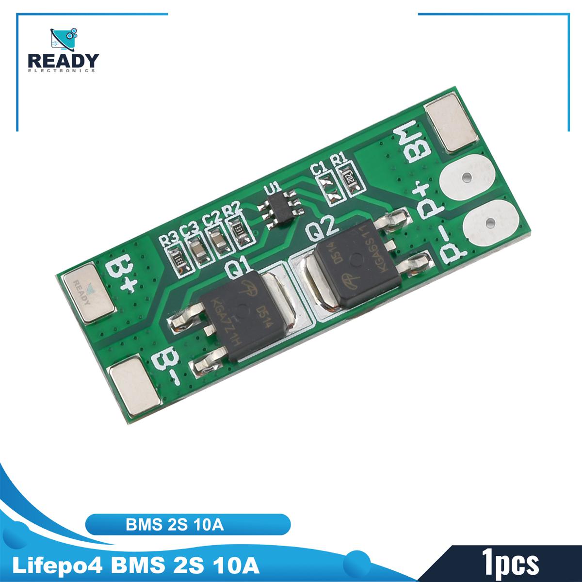 Picture of Lifepo4 BMS 2S 10A 6.4V Battery Charge Protection Board MOS BMS PCM For Power Bank Cell Pack Charging Module Picture of Lifepo4 BMS 2S 10A 6.4V Battery Charge Protection Board MOS BMS PCM For Power Bank Cell Pack Charging Module