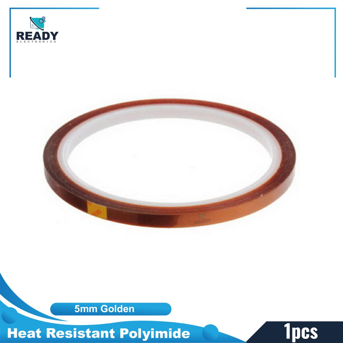 Picture of Gold 5mm BGA High Temperature Heat Resistant Polyimide 100ft Tape
