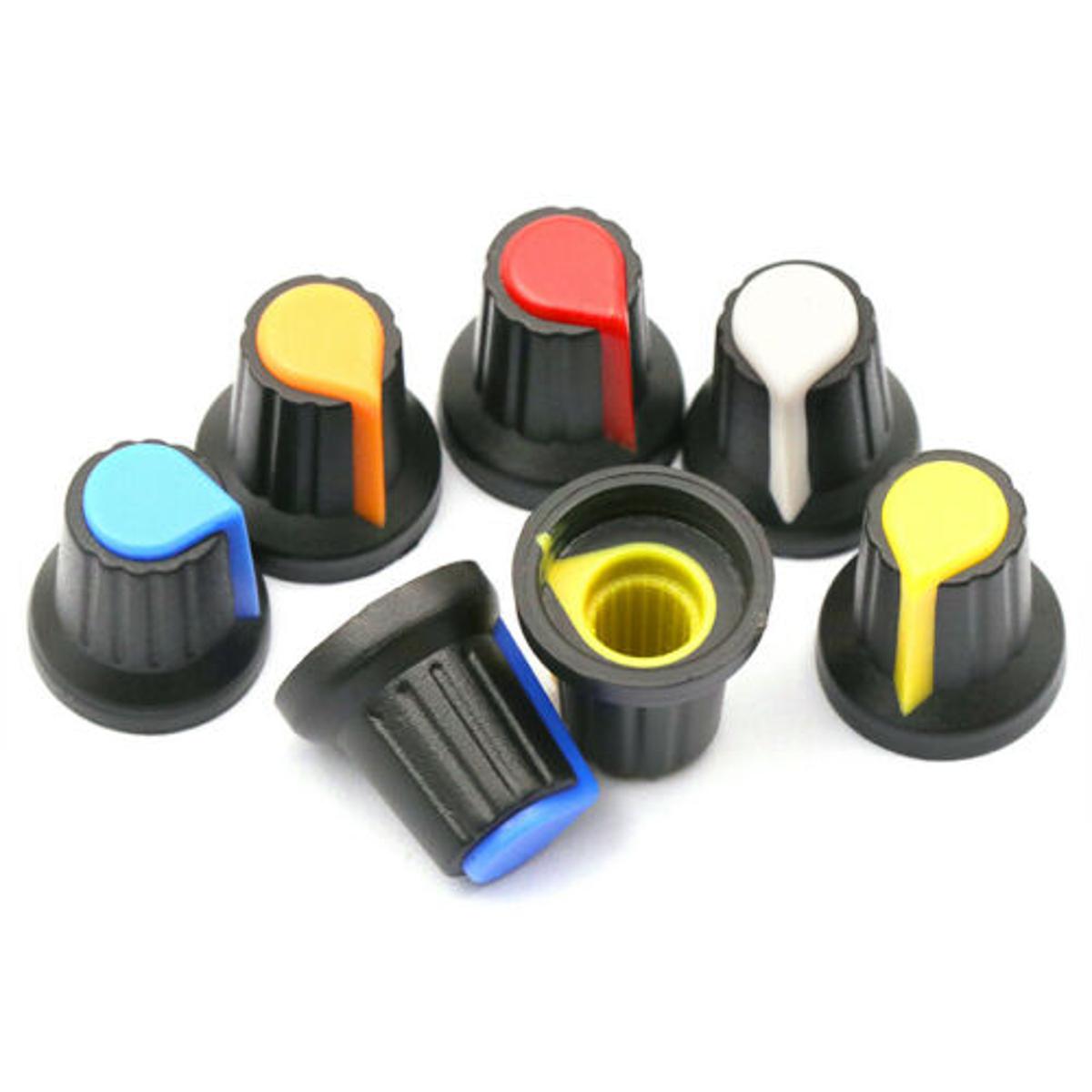 Picture of WH148 Potentiometer Knob Cap AG2 Plastic Knob For Diameter 6mm Plum Handle- 5pcs Picture of WH148 Potentiometer Knob Cap AG2 Plastic Knob For Diameter 6mm Plum Handle- 5pcs