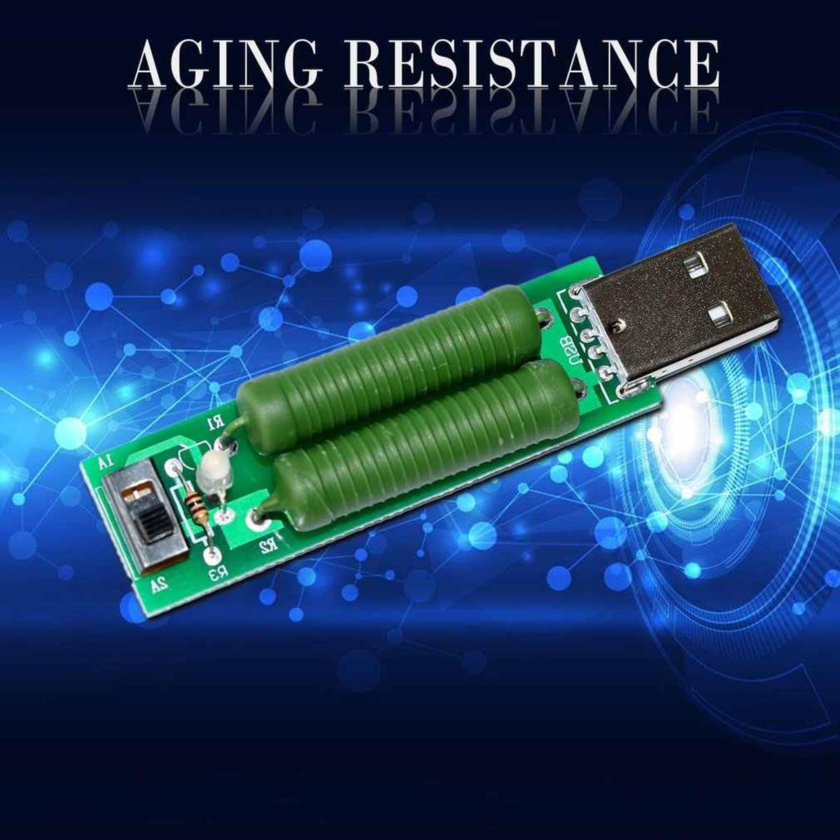 Picture of USB port current voltage meter device switch digital USB load resistor power resistors mobile power aging resistors module
