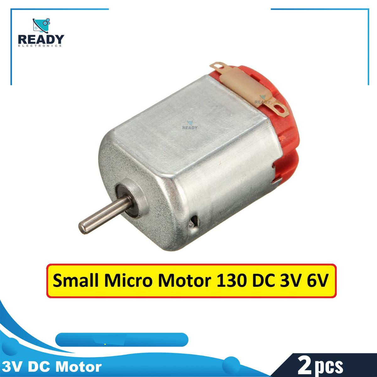 Picture of Small Micro Motor 130 DC 3V 6V For Toy Car Boat Electric Motor Remote Control Car Mini Drill Household Hair Dryer Electric Tools- Pack of 2 Picture of Small Micro Motor 130 DC 3V 6V For Toy Car Boat Electric Motor Remote Control Car Mini Drill Household Hair Dryer Electric Tools- Pack of 2