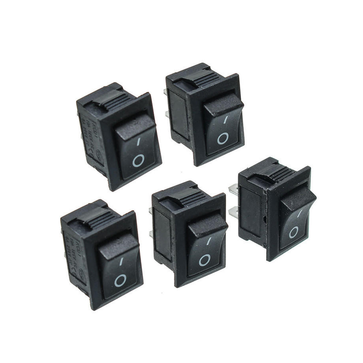 Picture of 5 pice 6a black colored micro rocker switch 3 pins 6a 250v 2 position SPDT on -boat rocker switch power rocker switch Picture of 5 pice 6a black colored micro rocker switch 3 pins 6a 250v 2 position SPDT on -boat rocker switch power rocker switch