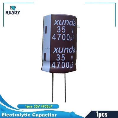 Picture of 1pcs 4700uF 35V RADIAL Electrolytic Capacitor 4700uF 35V Radial Polarized Aluminum Electrolytic Capacitors 2 Pin Leads Connections Leg