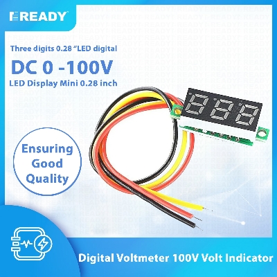 Picture of Effortless Voltage Monitoring Made Simple: Mini Digital DC Voltmeter Panel Examiner with Clear 3-Bit Red LED Display - Minimalistic Sophistication