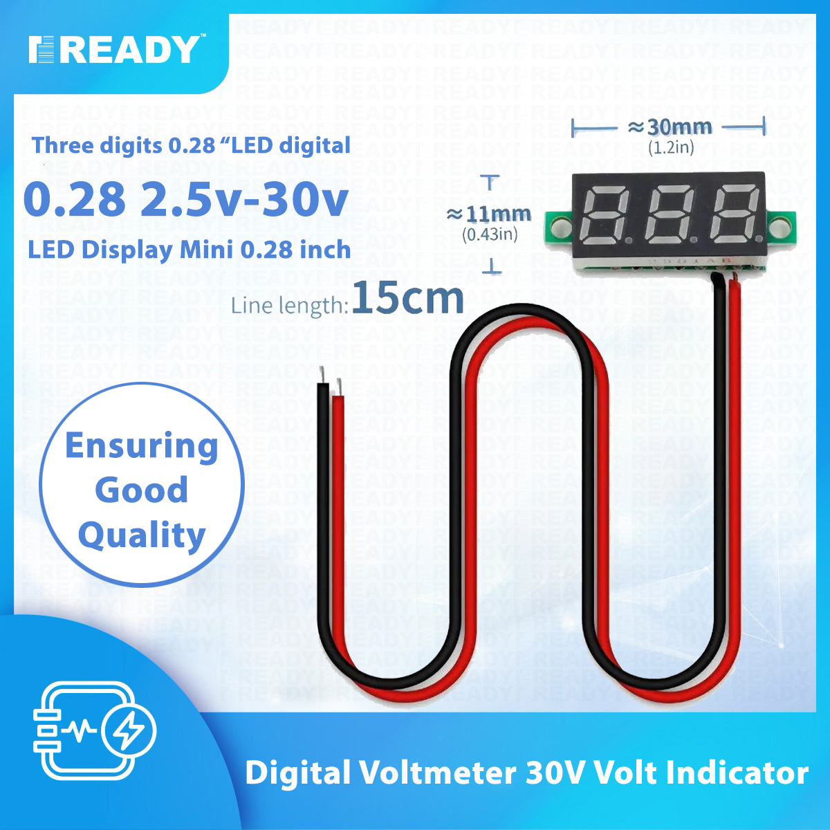 Picture of 0.28 Inch 2.5v-30v mini digital voltmeter voltage tester meter led screen electronic parts accessories digital voltmeter Picture of 0.28 Inch 2.5v-30v mini digital voltmeter voltage tester meter led screen electronic parts accessories digital voltmeter