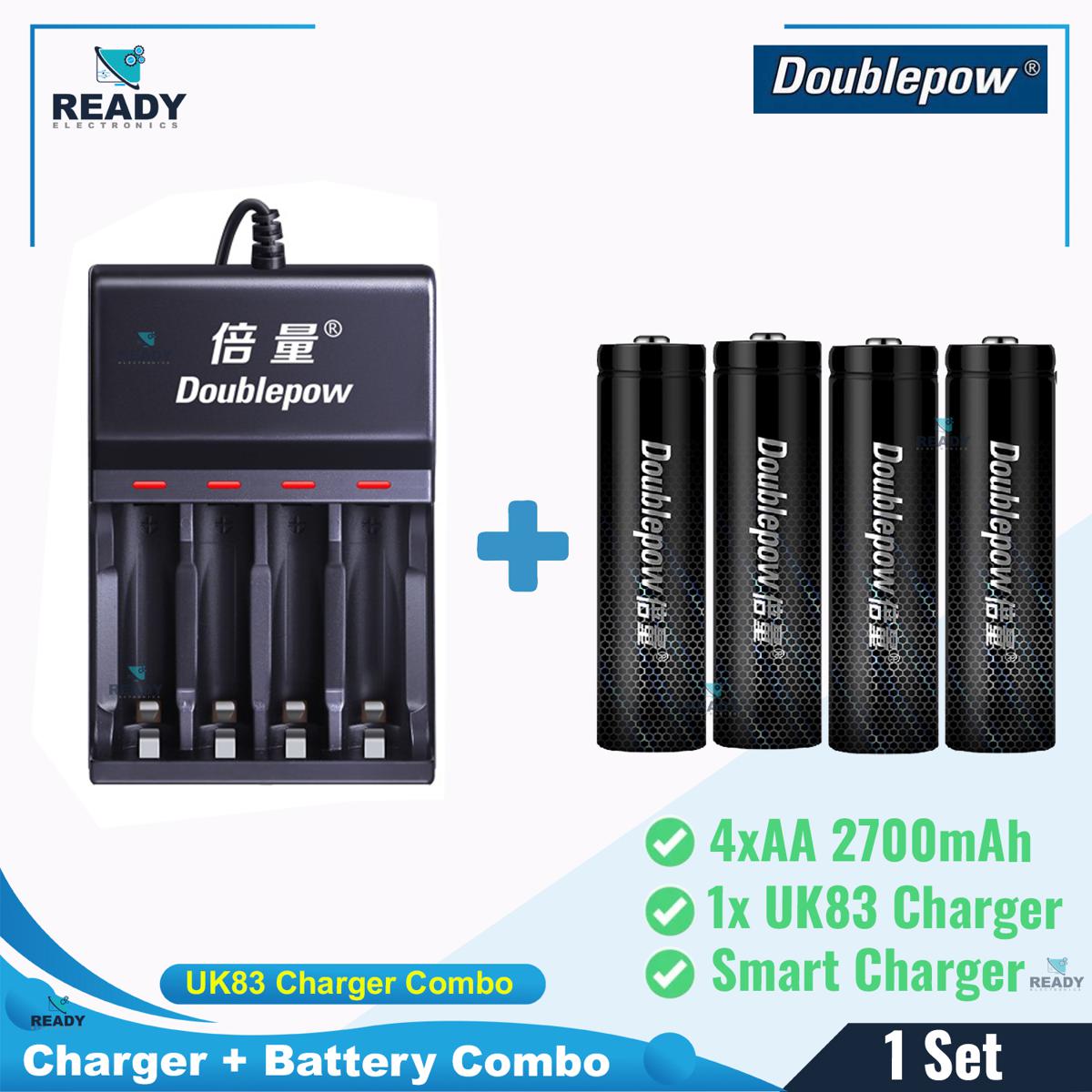 Picture of Doublepow UK83 4 slot USB Intelligent Quick Battery Charger with Doublepow AA Battery- UK83+AA2700mAh