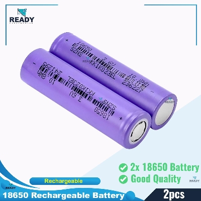 Picture of High Capacity 18650 INR 3.7V 3C Power battery Discharge Rate Rechargeable 18650 batteries cells- 2pcs