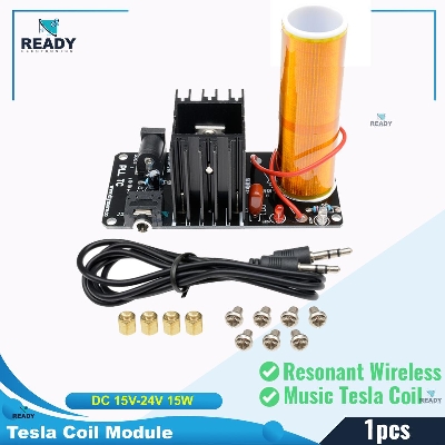 Picture of Mini Music Tesla Coil Plasma Speaker Tesla Arc Generator Resonant Wireless Transmission DC 15V-24V 15W Stereo Picture of Mini Music Tesla Coil Plasma Speaker Tesla Arc Generator Resonant Wireless Transmission DC 15V-24V 15W Stereo