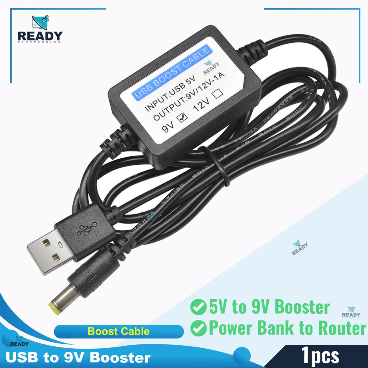 Picture of USB Power Boost Line DC 5V to DC 9V/12V 1A USB Converter Adapter Cable Step UP Module Plug Wire Length 1.3M - Multi Plug - Multi Plug