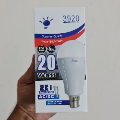 Picture of Rechargeable Light 15-20 W Double Battery AC/DC Rechargeable LED Emergency Energy Saving LED Bulb Rechargeable Emergency Auto Bulb 15-20 Wat-1 Set Picture of Rechargeable Light 15-20 W Double Battery AC/DC Rechargeable LED Emergency Energy Saving LED Bulb Rechargeable Emergency Auto Bulb 15-20 Wat-1 Set