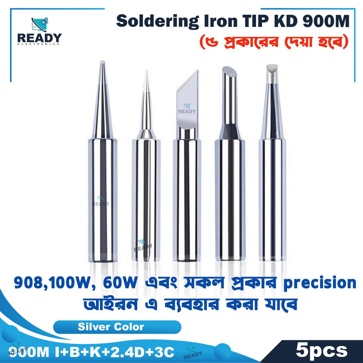 Picture of Soldering Iron TIP KD 900M I+B+K+2.4D+3C Type 5Pcs Pure Copper Soldering Iron Head Set Inside Hot Bare Copper using Koocu V900 V501 V900C XCY 908 and Same Type Iron Picture of Soldering Iron TIP KD 900M I+B+K+2.4D+3C Type 5Pcs Pure Copper Soldering Iron Head Set Inside Hot Bare Copper using Koocu V900 V501 V900C XCY 908 and Same Type Iron