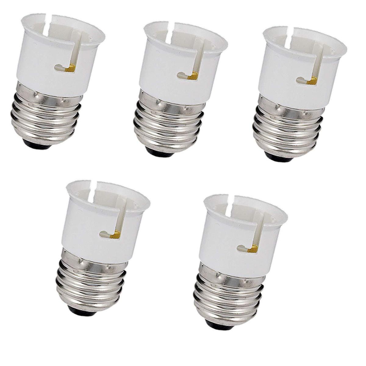 Picture of 5pcs Bulb Base Socket (E27 To B22) Converter Adapter