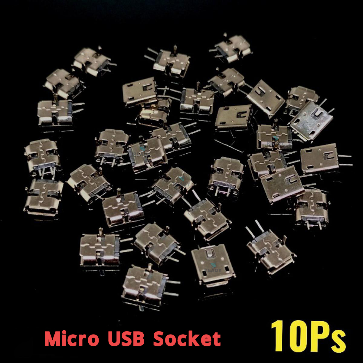 Picture of Micro USB Female Socket Type-B 2 Pin- 10pcs Combo