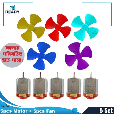 Picture of DC Motor Toy fan with propeller for kids Electronic Science Project (5 Set)