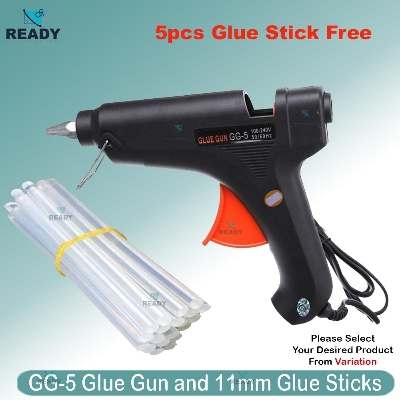 Picture of Hot Melt 60 Watt GG-5 glue gun And 1.4 cm transparent hot melt glue sticks Glue Roads Heavy Duty Flexible Trigger High Temperature Melting Roads Hand Tool