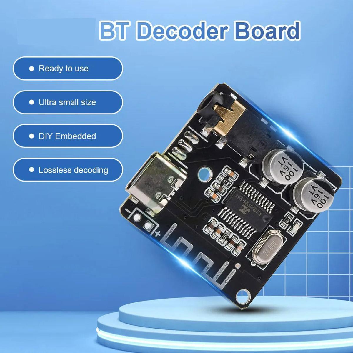 Picture of TYPE-C Audio Receiver Board VHM-314 for Bluetooth 5.0 MP3 Lossless Decoder Board Wireless Stereo Music Module 3.7-5V
