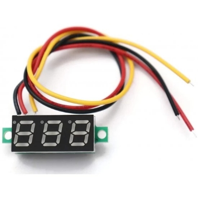 Picture of LED Display Mini 0.36 inch DC 0-100V Digital Voltmeter 100V Volt Panel Indicator Monitor Voltage Meter- DC 3 Wire