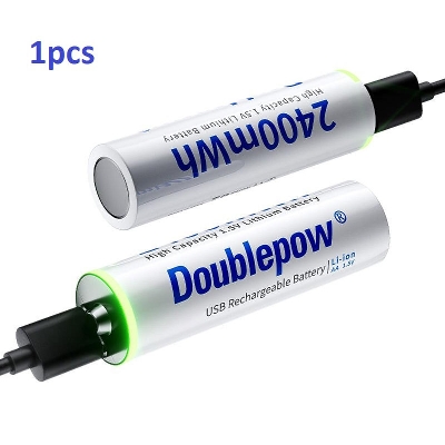 Picture of 1.5v AA 2400mwh rechargeable lithium ion battery cell with Type C charging port- 1pcs