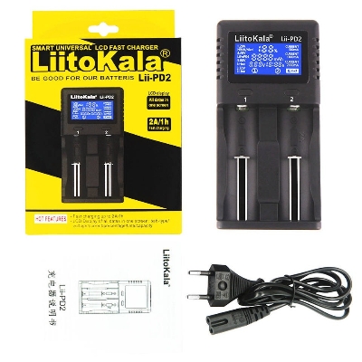 Picture of Liitokala Lii-PD2 18650 Charger 1.2V 3.7V 3.2V 3.85V AA/AAA 26650 10440 14500 16340 18350 Smart Charger  LIITOKALA LII-PD2 Smart Battery Charger for 18650 26650 21700 NiMH Lithium Rechargeable Batteries 2 Slots Independent Charging Picture of Liitokala Lii-PD2 18650 Charger 1.2V 3.7V 3.2V 3.85V AA/AAA 26650 10440 14500 16340 18350 Smart Charger  LIITOKALA LII-PD2 Smart Battery Charger for 18650 26650 21700 NiMH Lithium Rechargeable Batteries 2 Slots Independent Charging