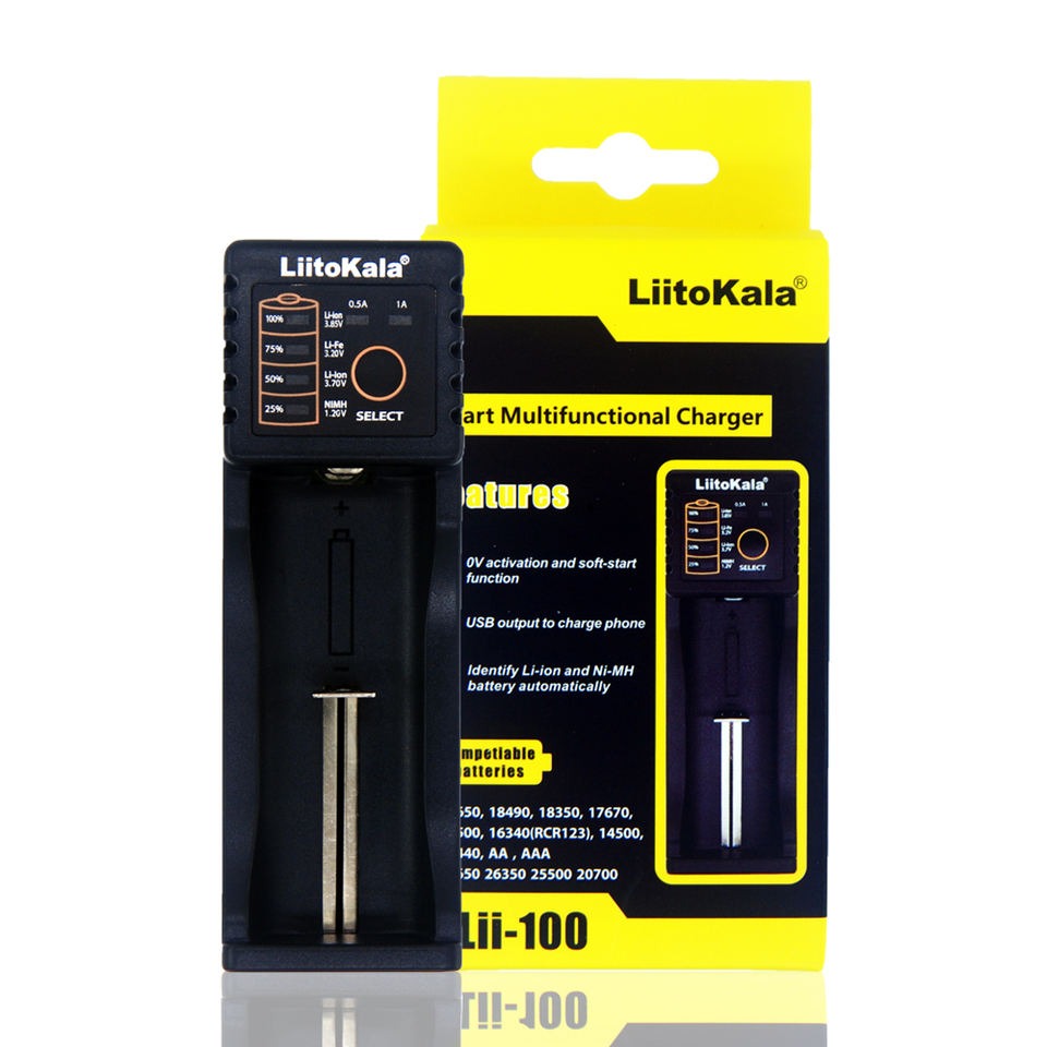 Picture of Liitokala Lii-100 18650 Battery Charger For 18650/26650/16340 RCR123/14500/ LiFePO4/1.2V Ni-MH Ni-Cd/AA/AAA Rechargeable Battery lii100 Picture of Liitokala Lii-100 18650 Battery Charger For 18650/26650/16340 RCR123/14500/ LiFePO4/1.2V Ni-MH Ni-Cd/AA/AAA Rechargeable Battery lii100