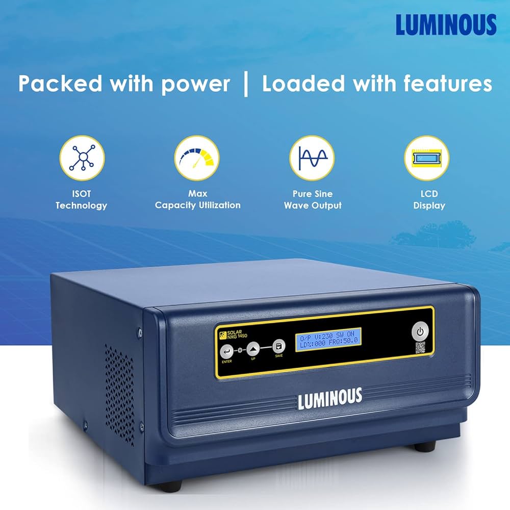 Picture of LUMINOUS SOLAR HYBRID IPS UPS NXG 1450 FOR SINGLE BATTERY