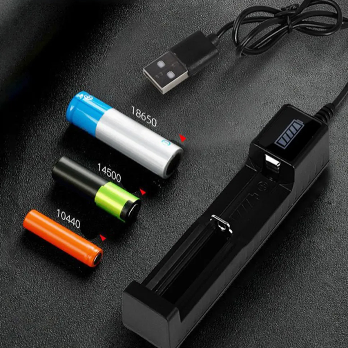 Picture of ABS - Reliable Overheat - Overcurrent - Overcharge and Over discharge Protection - Battery Charger - For 18650 16340 14500 AA AAA CR123A Battery Only