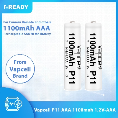 Picture of AAA Rechargeable Battery, Vapcell AAA Ni-Mh Battery 1.2V AAA NiMh Rechargeable Battery with 1200 Cycle for Flashlight Headlamp Camera- 2pcs AAA