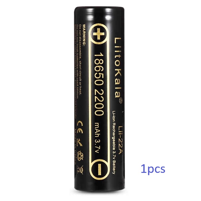 Picture of LiitoKala Lii-22A 3.7V 18650 2200mAh Rechargeable Battery li ion Batteries Li-ion Lithium Battery for Flashlight- 1pcs