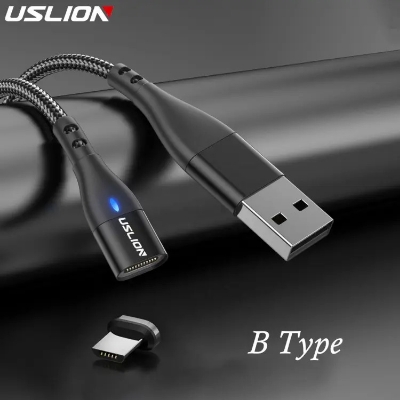 Picture of USLION 1M ( Micro USB ) Magnetic Fast Charging & Data Cable, USLION Magnetic Phone Cable for Micro USB Phone- Black - Cable Protector Micro USB