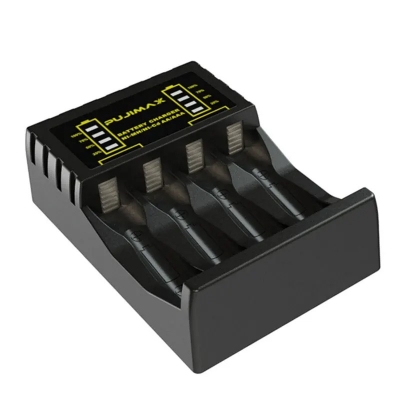 Picture of 4 Slots Intelligent Ni-Mh Battery Charger for Rechargeable 1.2V AA Ni-MH Battery with USB Output Power and LED Display