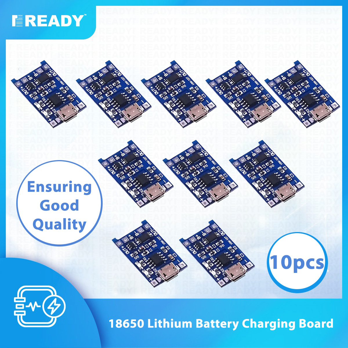 Picture of TP4056 10Pcs Lot 18650 Lithium Battery Charging Board Module Charger Modules TP4056- (10pcs) Picture of TP4056 10Pcs Lot 18650 Lithium Battery Charging Board Module Charger Modules TP4056- (10pcs)