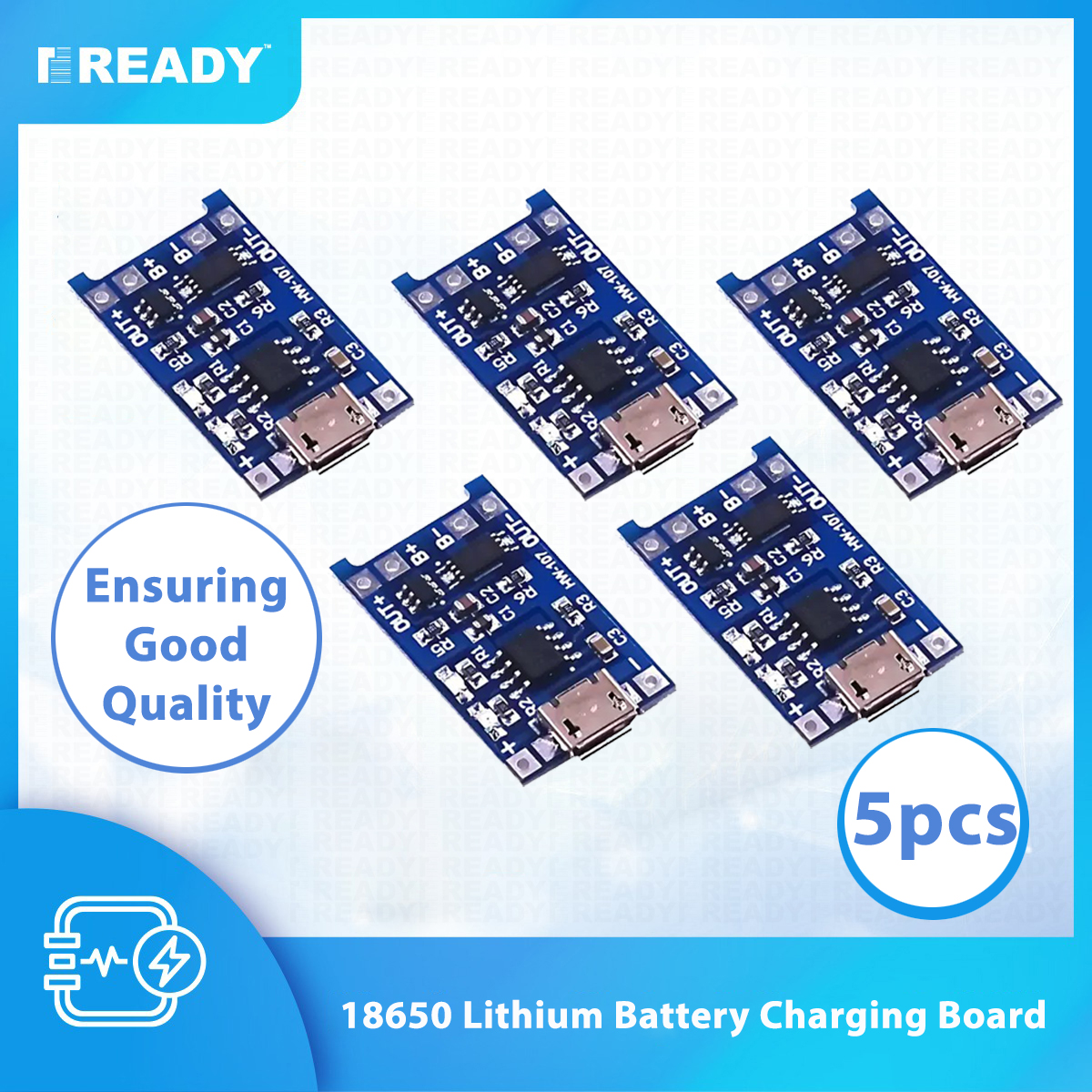 Picture of TP4056 5Pcs Lot 18650 Lithium Battery Charging Board Module Charger Modules TP4056- (5pcs) Picture of TP4056 5Pcs Lot 18650 Lithium Battery Charging Board Module Charger Modules TP4056- (5pcs)