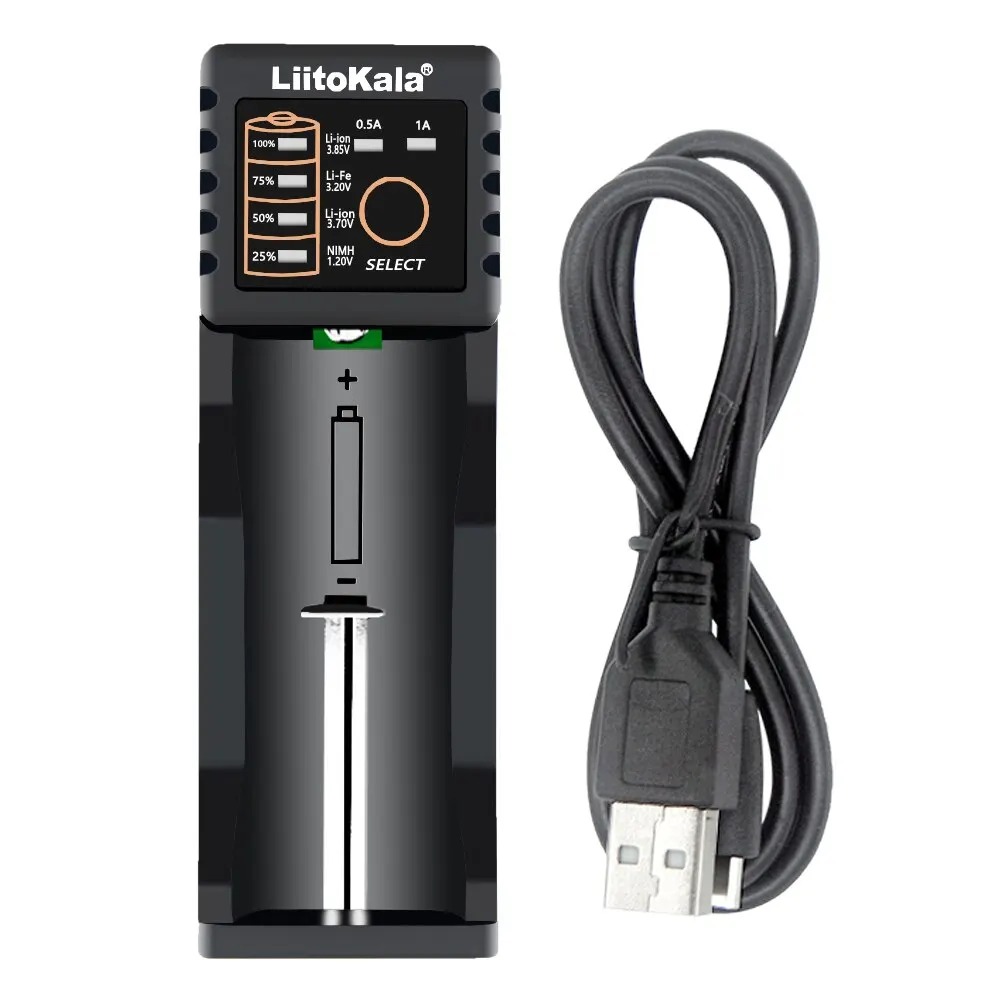 Picture of LiitoKala Lii-100B Lii-100 18650 Battery Charger For 26650 16340 RCR123 14500 LiFePO4 1.2V Ni-MH Ni-Cd Smart Charger 18650 Battery Charger Picture of LiitoKala Lii-100B Lii-100 18650 Battery Charger For 26650 16340 RCR123 14500 LiFePO4 1.2V Ni-MH Ni-Cd Smart Charger 18650 Battery Charger