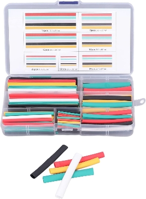 Picture of 140Pcs Heat Shrink Tubing Kit, Wire Wrap Assortment Set Wire Cable Sleeve Tube Assortment with Storage, Heat Shrink Tubing- 1 Box Picture of 140Pcs Heat Shrink Tubing Kit, Wire Wrap Assortment Set Wire Cable Sleeve Tube Assortment with Storage, Heat Shrink Tubing- 1 Box