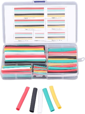 Picture of 140Pcs Heat Shrink Tubing Kit, Wire Wrap Assortment Set Wire Cable Sleeve Tube Assortment with Storage, Heat Shrink Tubing- 1 Box Picture of 140Pcs Heat Shrink Tubing Kit, Wire Wrap Assortment Set Wire Cable Sleeve Tube Assortment with Storage, Heat Shrink Tubing- 1 Box