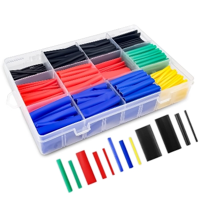 Picture of 560-Piece Heat Shrink Tube Set, Waterproof Heat Shrink Tubing Assortment 2:1 Shrink Ratio with 12 Different Sizes Insulation Heat Shrink Tube, Solier Tube for Cable, 5 Colours Picture of 560-Piece Heat Shrink Tube Set, Waterproof Heat Shrink Tubing Assortment 2:1 Shrink Ratio with 12 Different Sizes Insulation Heat Shrink Tube, Solier Tube for Cable, 5 Colours