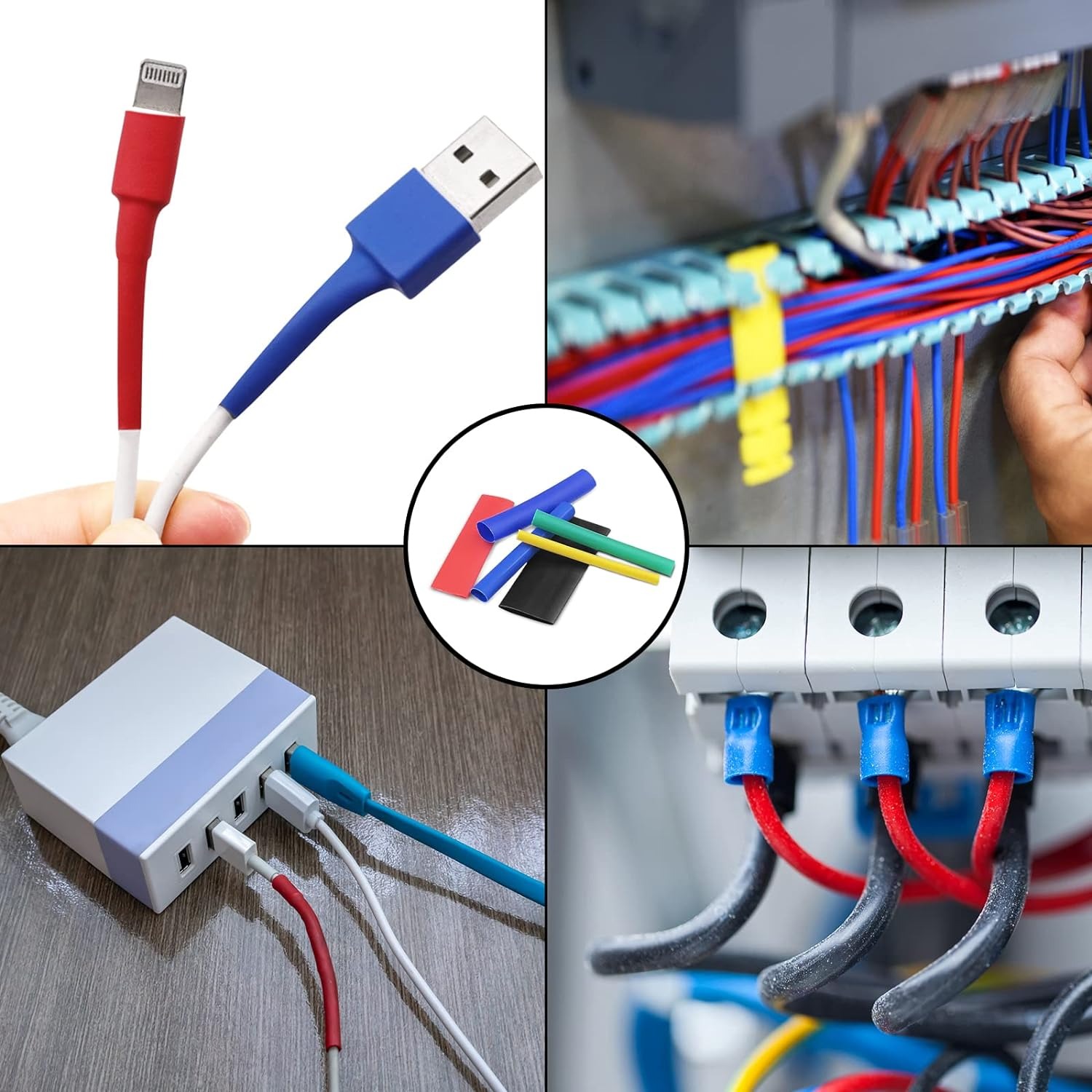 Picture of 560-Piece Heat Shrink Tube Set, Waterproof Heat Shrink Tubing Assortment 2:1 Shrink Ratio with 12 Different Sizes Insulation Heat Shrink Tube, Solier Tube for Cable, 5 Colours Picture of 560-Piece Heat Shrink Tube Set, Waterproof Heat Shrink Tubing Assortment 2:1 Shrink Ratio with 12 Different Sizes Insulation Heat Shrink Tube, Solier Tube for Cable, 5 Colours