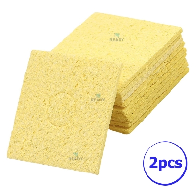 Picture of 2pcs Soldering Sponge 60mm x 60mm for Iron Tips, Soldering Iron Cleaning Sponge Solder Tip Welding Clean Pads, Yellow Square Picture of 2pcs Soldering Sponge 60mm x 60mm for Iron Tips, Soldering Iron Cleaning Sponge Solder Tip Welding Clean Pads, Yellow Square