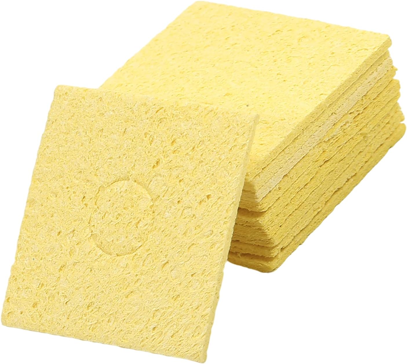 Picture of 2pcs Soldering Sponge 60mm x 60mm for Iron Tips, Soldering Iron Cleaning Sponge Solder Tip Welding Clean Pads, Yellow Square Picture of 2pcs Soldering Sponge 60mm x 60mm for Iron Tips, Soldering Iron Cleaning Sponge Solder Tip Welding Clean Pads, Yellow Square
