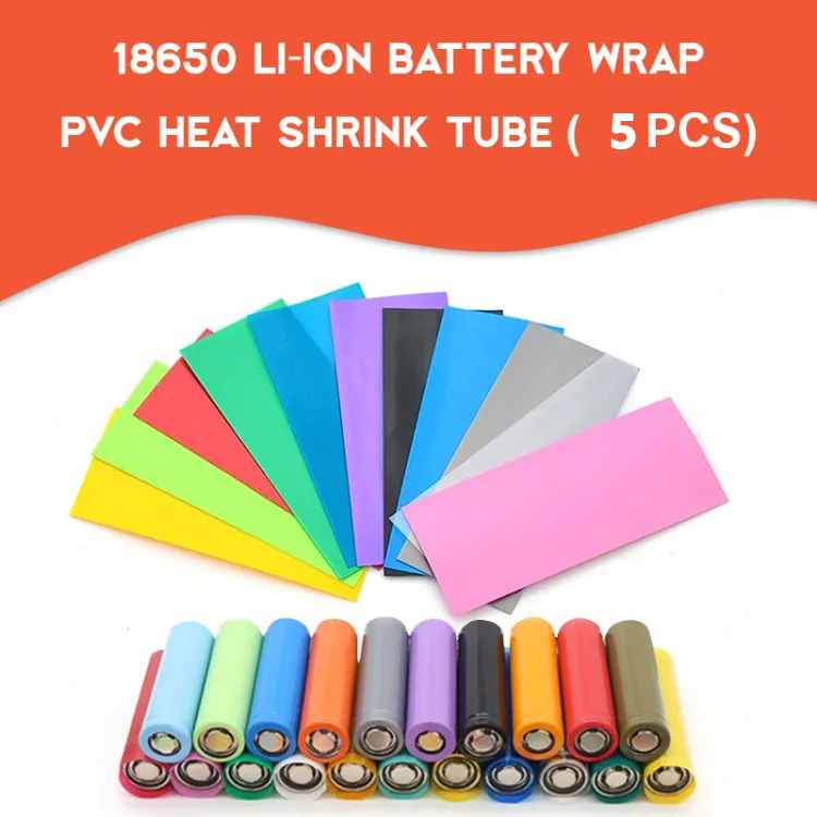 Picture of 18650 Lipo Battery Wrap PVC Heat Shrink Tube Precut Insulated Film Protection Cover Case Pack Sleeving, For 18650 Battery
